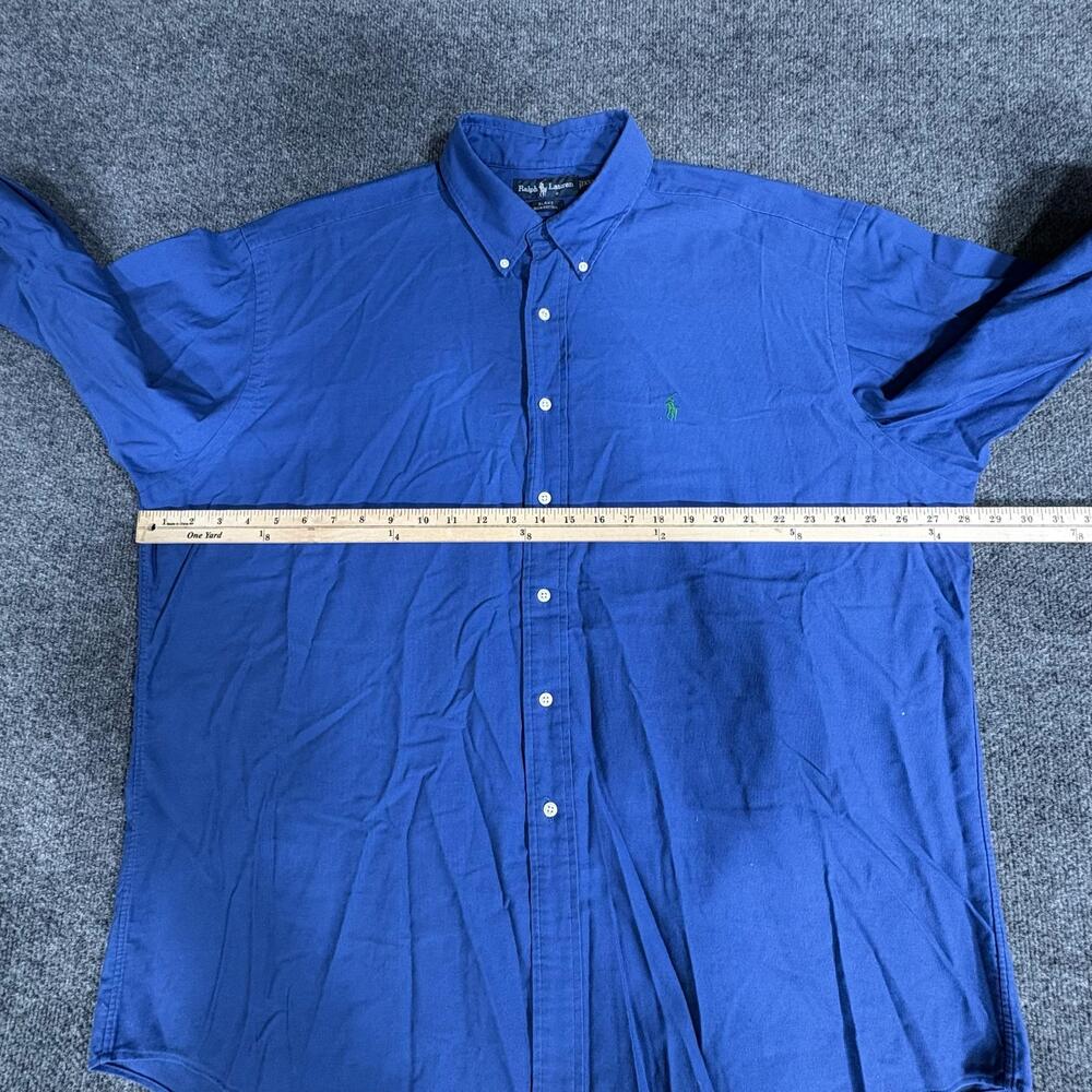 Ralph Lauren Shirt Mens 2XL Blue Blake Long Sleeve Button Down Cotton Casual - Picture 9 of 13
